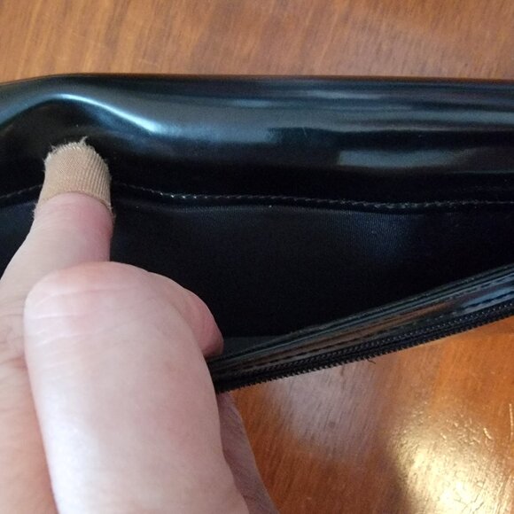 Kate Spade Triple Black Wallet Made In Italy Leather Multi Pocket Design - Picture 13 of 14